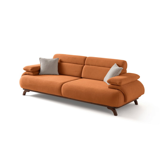 Atelier Del Sofa Bonjo Walnut - Sofá de 3 plazas Rojo azulejo Atelier Del Sofa Bonjo Walnut - Sofá de 3 plazas Rojo azulejo